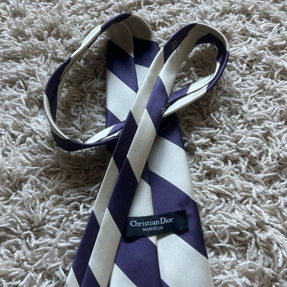 Christian Dior Monsieur Lot of 3 Vintage Ties Silk Polyester Mix EUC - Picture 11 of 13